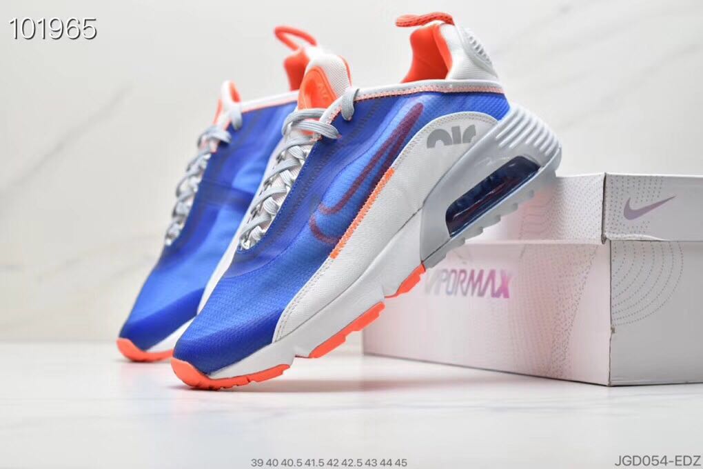 Men 2090 Nike Air Max Vapormax Blue White Orange Shoes